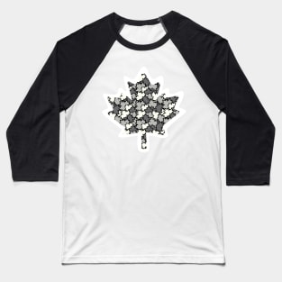 Canadian Maple Leaf - Smoked Grey Baseball T-Shirt